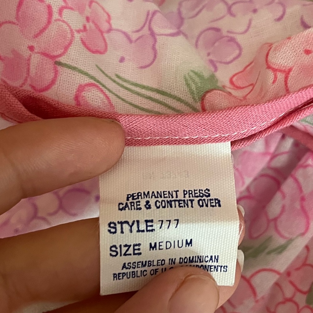 NWT Vintage M White Pink Purple Floral Spring Girlhood Nightgown Sleepwear PJ - Picture 6 of 6